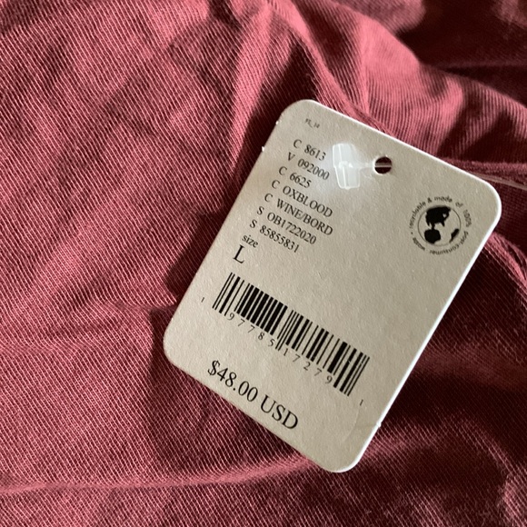 FP MOVEMENT Inspire Layer Long Sleeve Top Oxblood Washed Burgundy - Picture 8 of 8